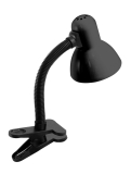 Stolní lampa s klipem L077C-CR černá 