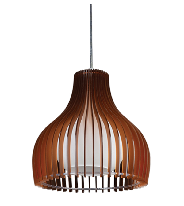 Závěsný lustr Lampex 327/1 BRA hnědá
