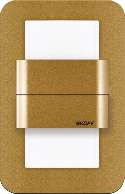 LED nástěnné svítidlo Skoff Duo Salsa matná mosaz teplá bílá IP20 ML-SDU-M-H