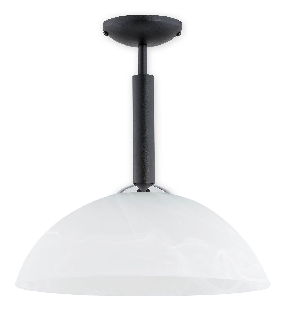 Přisazené svítidlo Lemir O2921 W1 CZA + CH Lava 1 černá matná + chrom