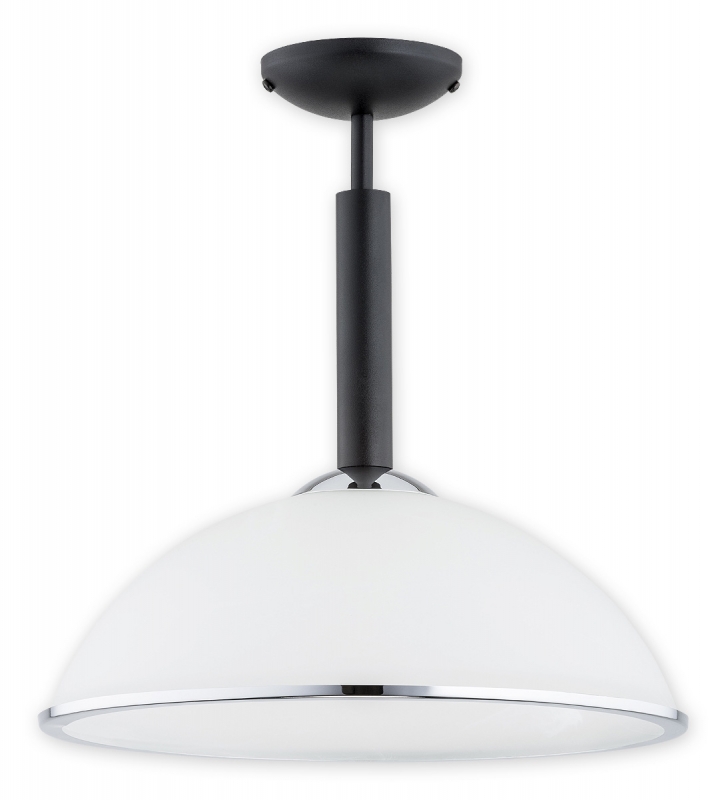 Přisazené svítidlo Lemir O2921 W1 CZA + CH Lava 1 černá matná + chrom