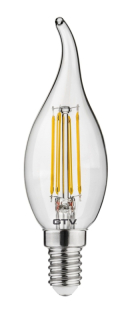 Plamínková LED žárovka LD-C35FL4-40L 4W 4000K