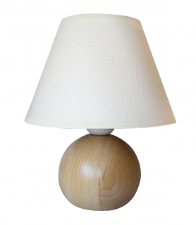 Stolní lampa Sandria dřevo-koule světlé dřevo 
