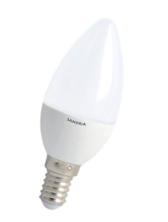 LED žárovka Sandy LED E14 C37 S1390 7W teplá bílá