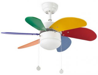 Stropní ventilátor se světlem Faro PALAO 33179 multicolor