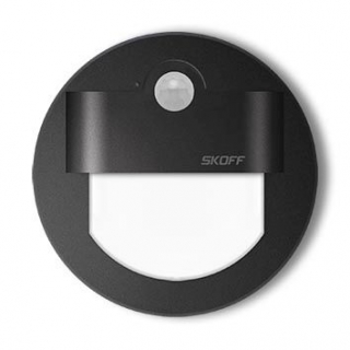 LED nástěnné svítidlo Skoff Rueda černá studená 10V MJ-RUE-D-W s čidlem pohybu