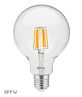 LED žárovka GTV E27 8W filament G95 LD-G95FL8-40 4000K